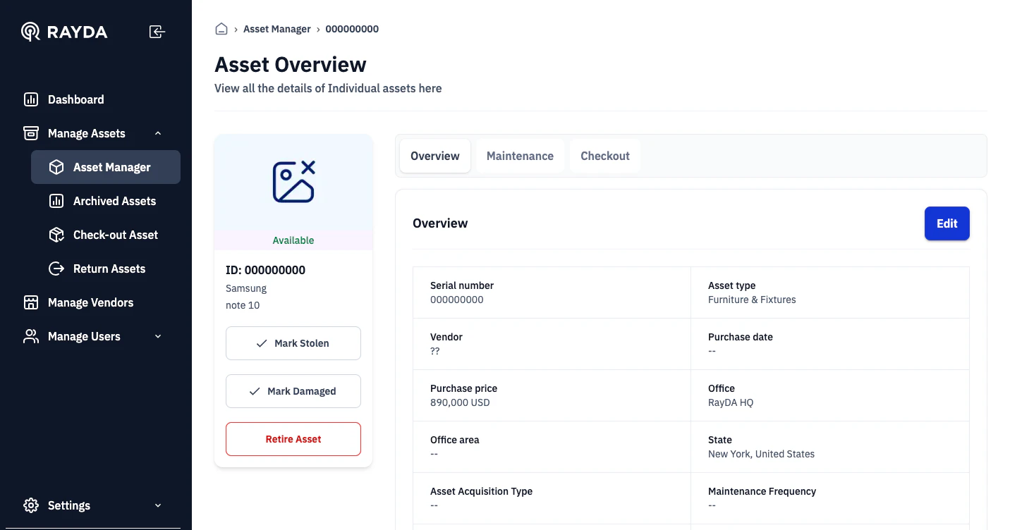 screenshot of Rayda Core